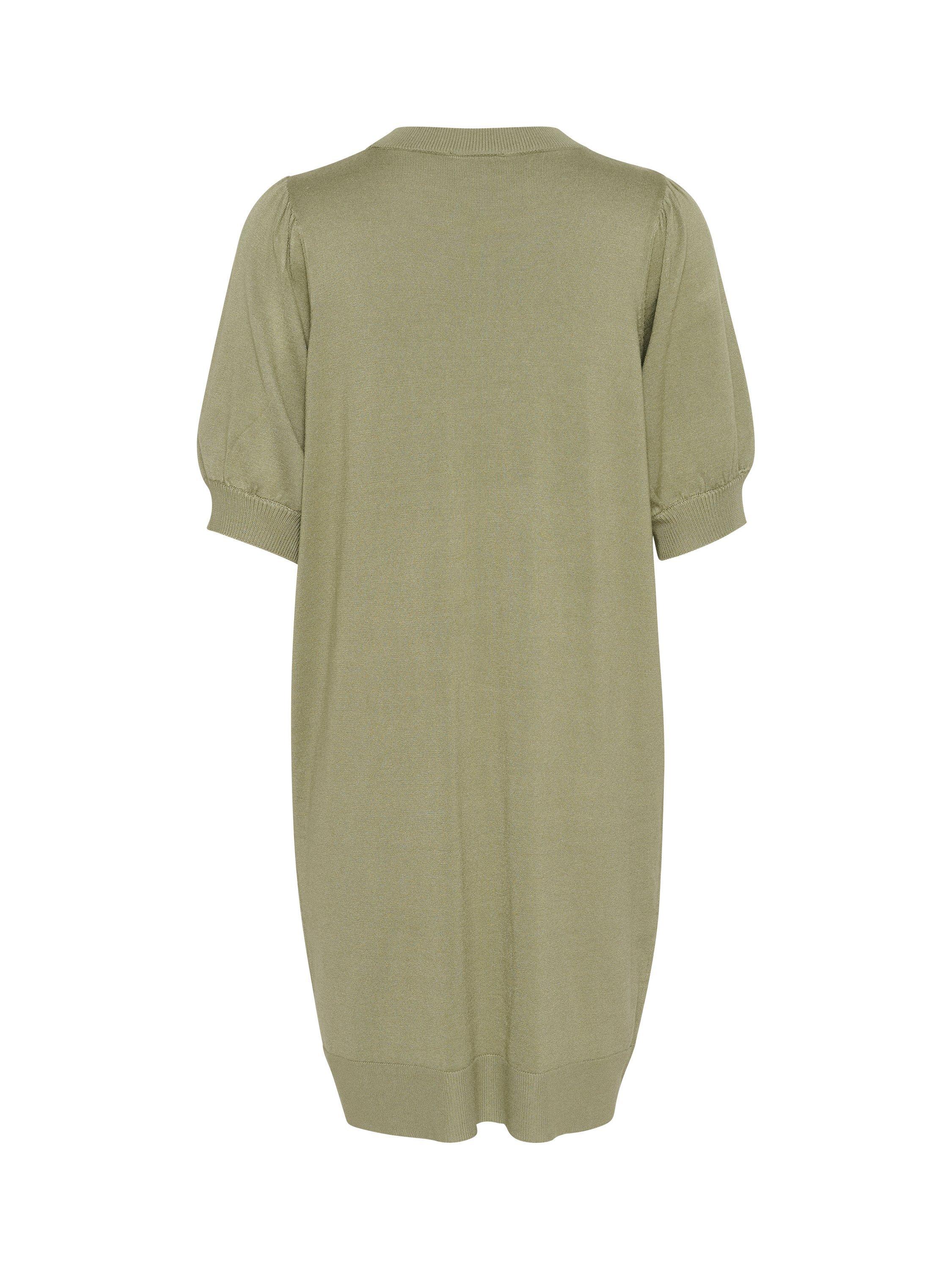 Product image 6 of 6, which shows KAFFE Lizza Knitted Jumper Dress, Oil Green, S