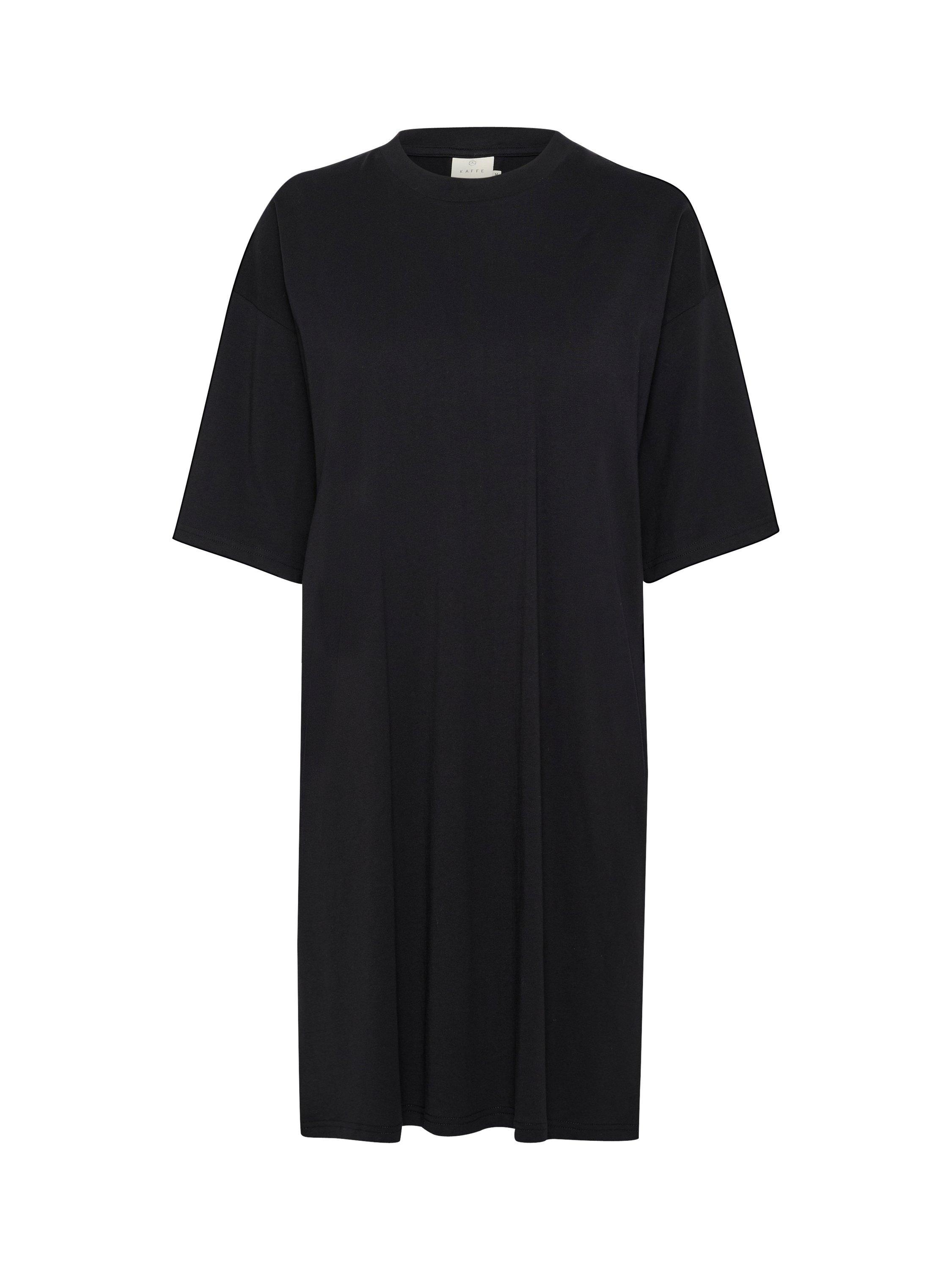 Product image 4 of 5, which shows KAFFE Maibritt Cotton Twist Back Mini T-Shirt Dress, Black, XS