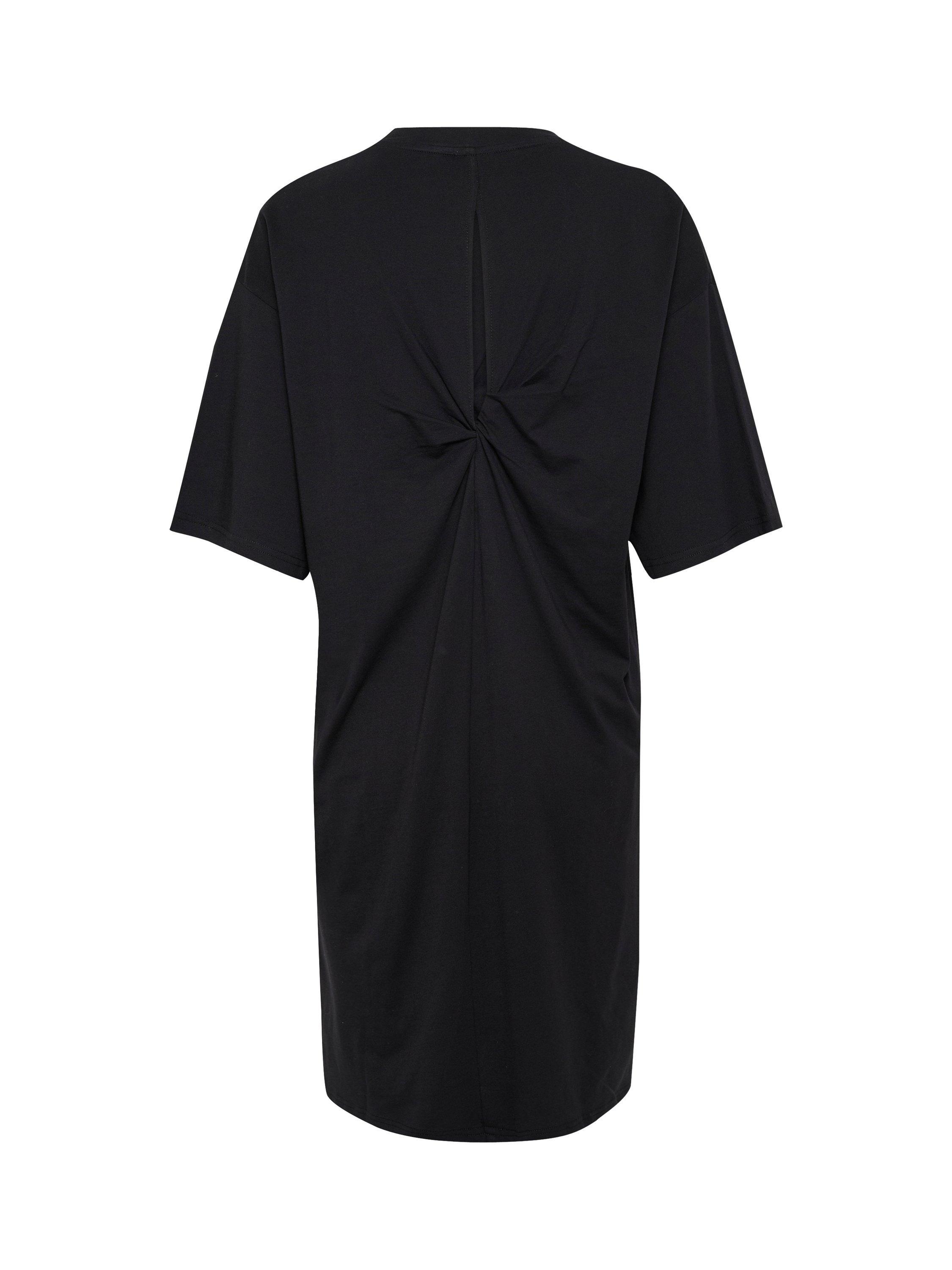 Product image 5 of 5, which shows KAFFE Maibritt Cotton Twist Back Mini T-Shirt Dress, Black, XS