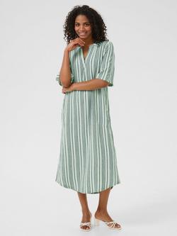 KAFFE Milia Stripe Kaftan Dress, Moonstruck, Moonstruck