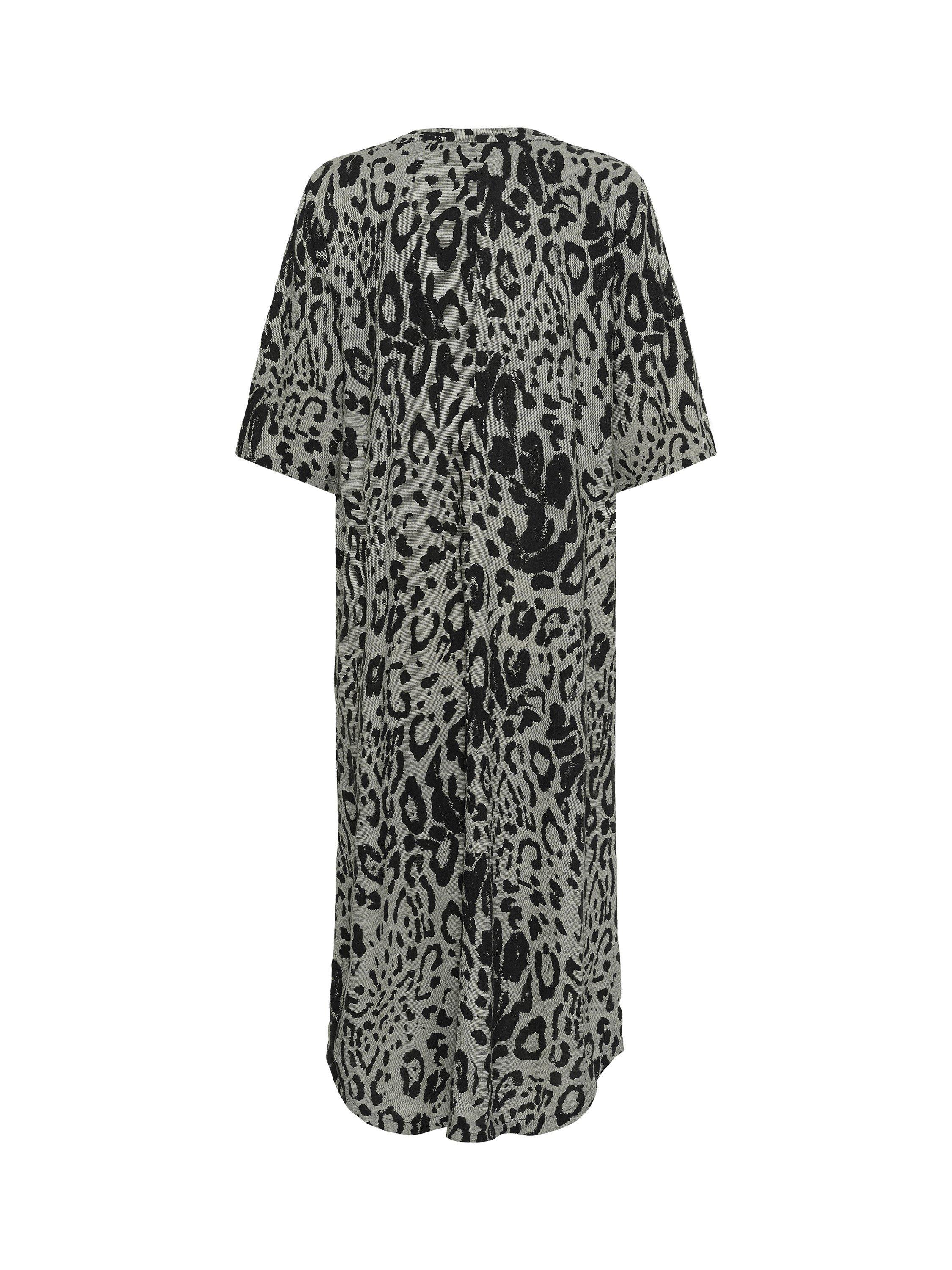 Product image 5 of 5, which shows KAFFE Milia Animal Print Kaftan Dress, Black/Multi, 8
