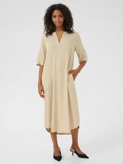 KAFFE Milia 3/4 Sleeve Kaftan, Mid Grey