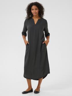 KAFFE Milia 3/4 Sleeve Kaftan, Dark Grey