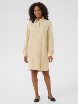KAFFE Milia Linen Blend Shirt Dress, Grey, Grey
