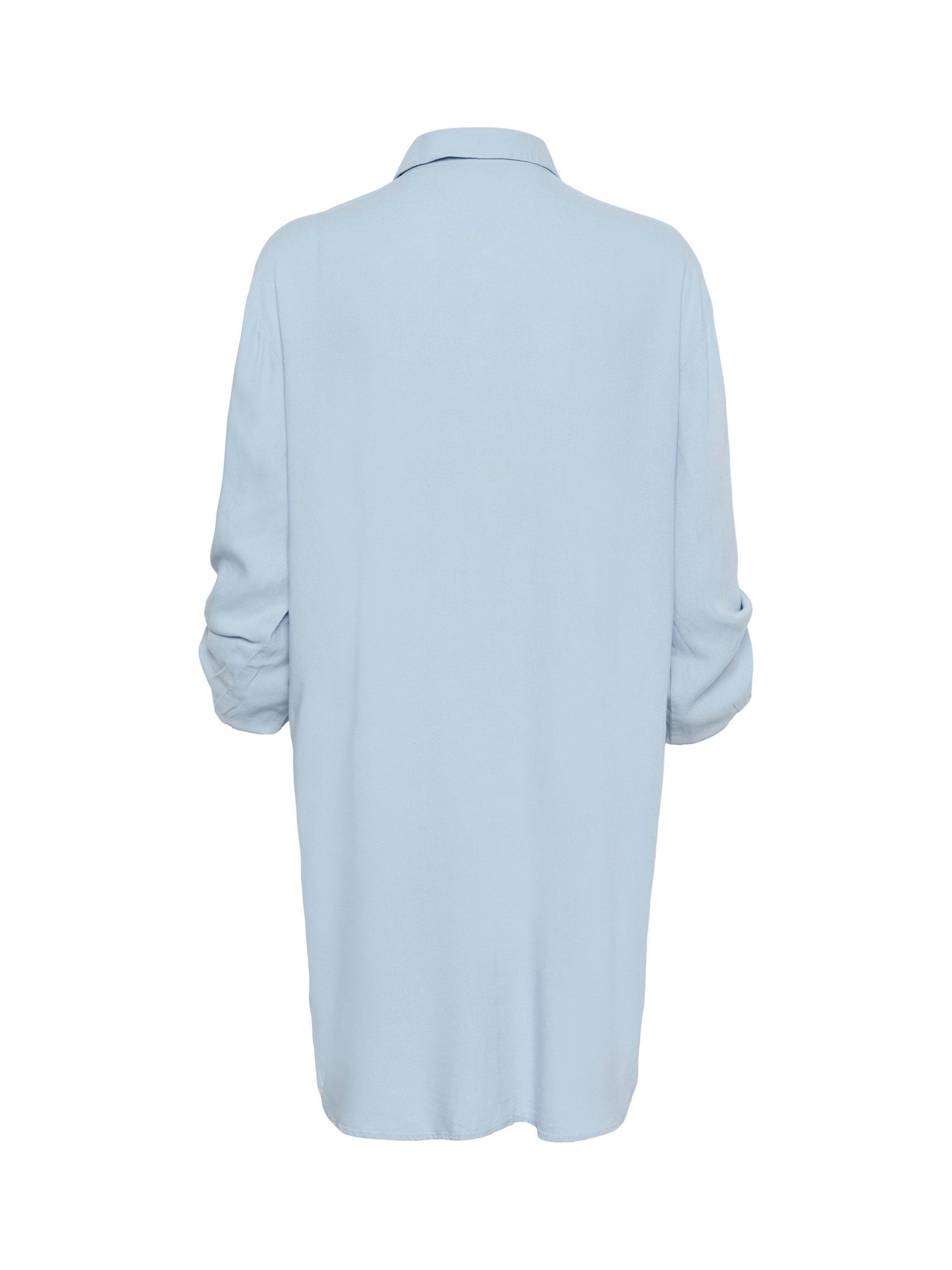 Product image 6 of 7, which shows KAFFE Milia Linen Blend Knee Length Shirt Dress, Mid Blue, 8