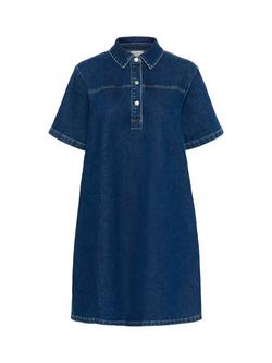 KAFFE Sandra Denim Shirt Dress, Medium Blue, Medium Blue