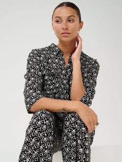 KAFFE Sanne Abstract Jumpsuit, Black/Multi - view 2, Black/Multi