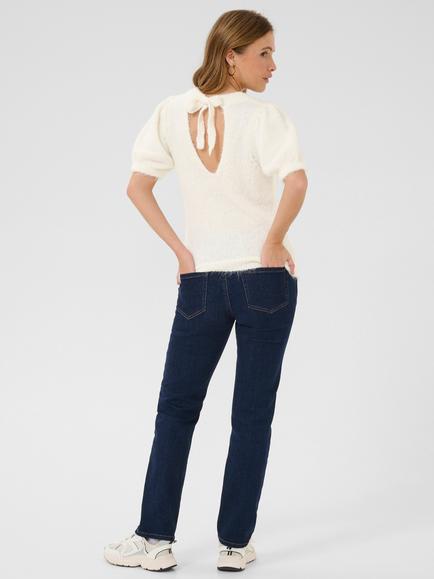 KAFFE Emillie Tie Back Jumper - view 2, Chalk
