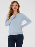 KAFFE Lizza Round Neck Jumper, Soft Chambray