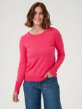KAFFE Lizza Round Neck Jumper, Raspberry