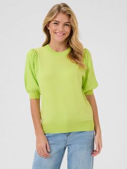 KAFFE Lone Elbow Sleeve Jumper, Lettuce Green, Lettuce Green