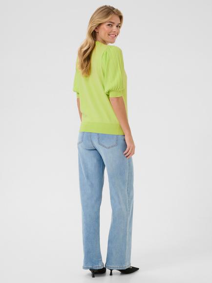 KAFFE Lone Elbow Sleeve Jumper, Lettuce Green - view 2, Lettuce Green