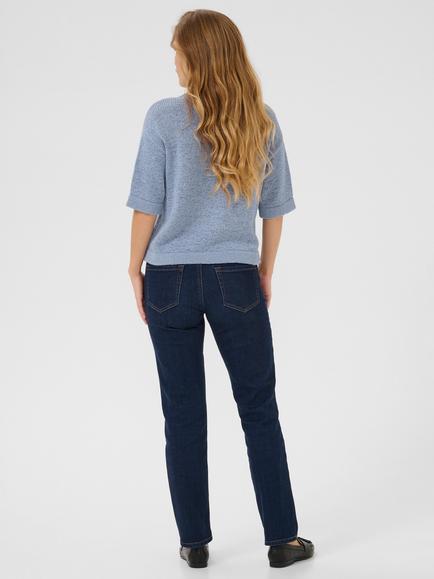 KAFFE Sevita Elbow Length Sleeve Jumper, Mid Blue - view 2, Mid Blue