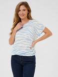 KAFFE Amber Zebra Short Sleeve Blouse