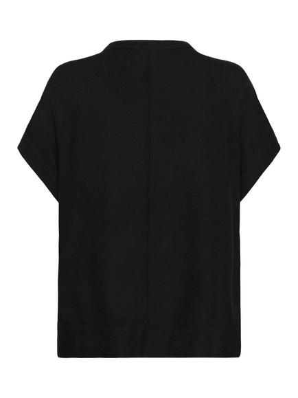 KAFFE Milia Short Wing Sleeve Blouse - view 2, Black Deep
