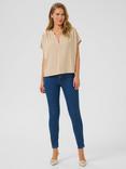 KAFFE Milia Short Wing Sleeve Blouse, Feather Gray