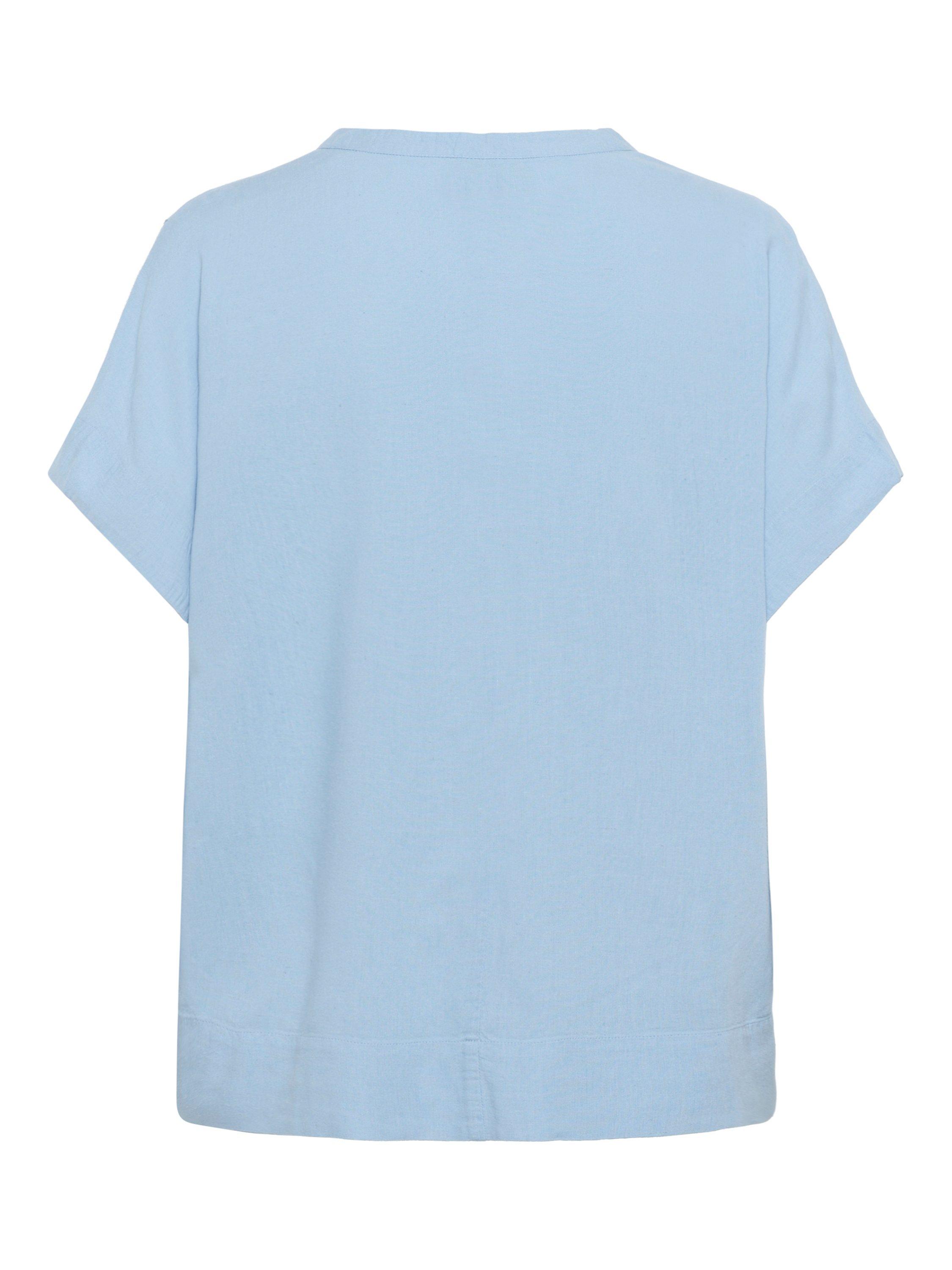 Product image 5 of 5, which shows KAFFE Milia Short Wing Sleeve Blouse, Soft Chambray, 8