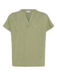 KAFFE Milia Short Wing Sleeve Blouse, Oil Green