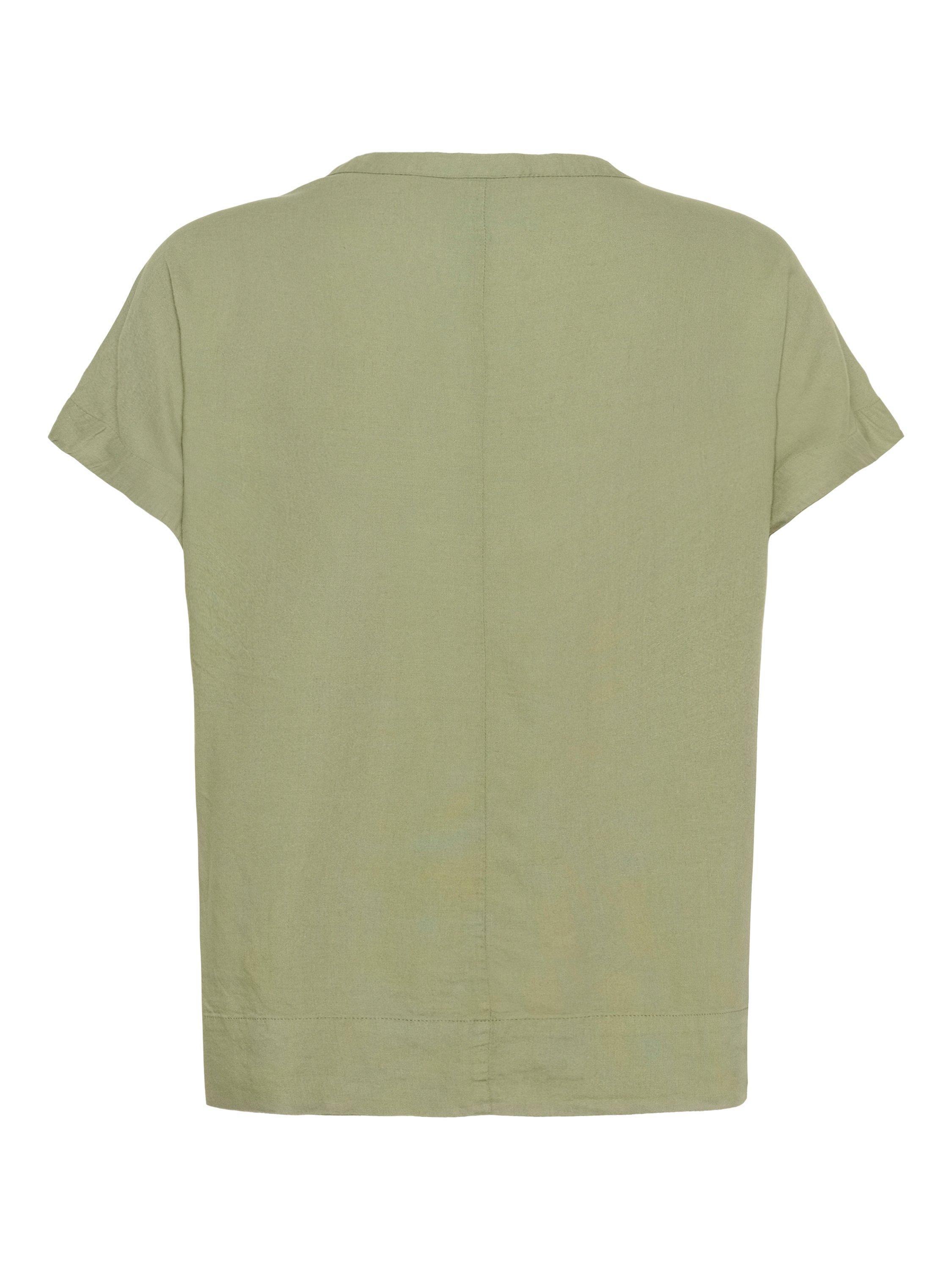 Product image 2 of 2, which shows KAFFE Milia Short Wing Sleeve Blouse, Oil Green, 8