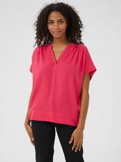 KAFFE Milia Short Wing Sleeve Blouse, Raspberry