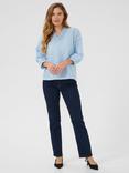 KAFFE Victoria Cotton Textured V-Neck Blouse