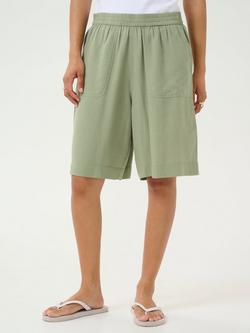 KAFFE Milia Linen Blend Shorts, Mid Green