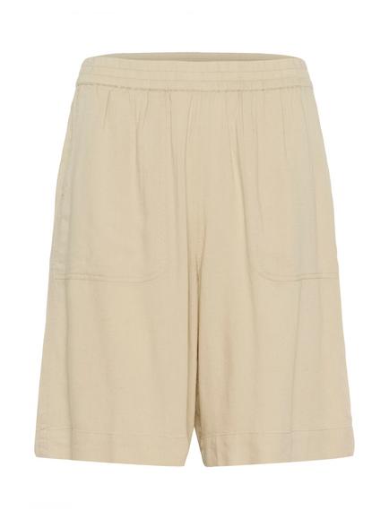 KAFFE Milia Linen Blend Shorts, Mid Grey