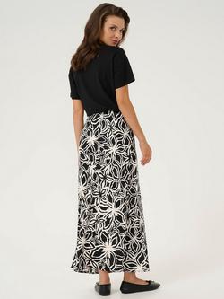KAFFE Vera Floral Print A-Line Maxi Skirt, Black/Multi - view 2, Black/Multi