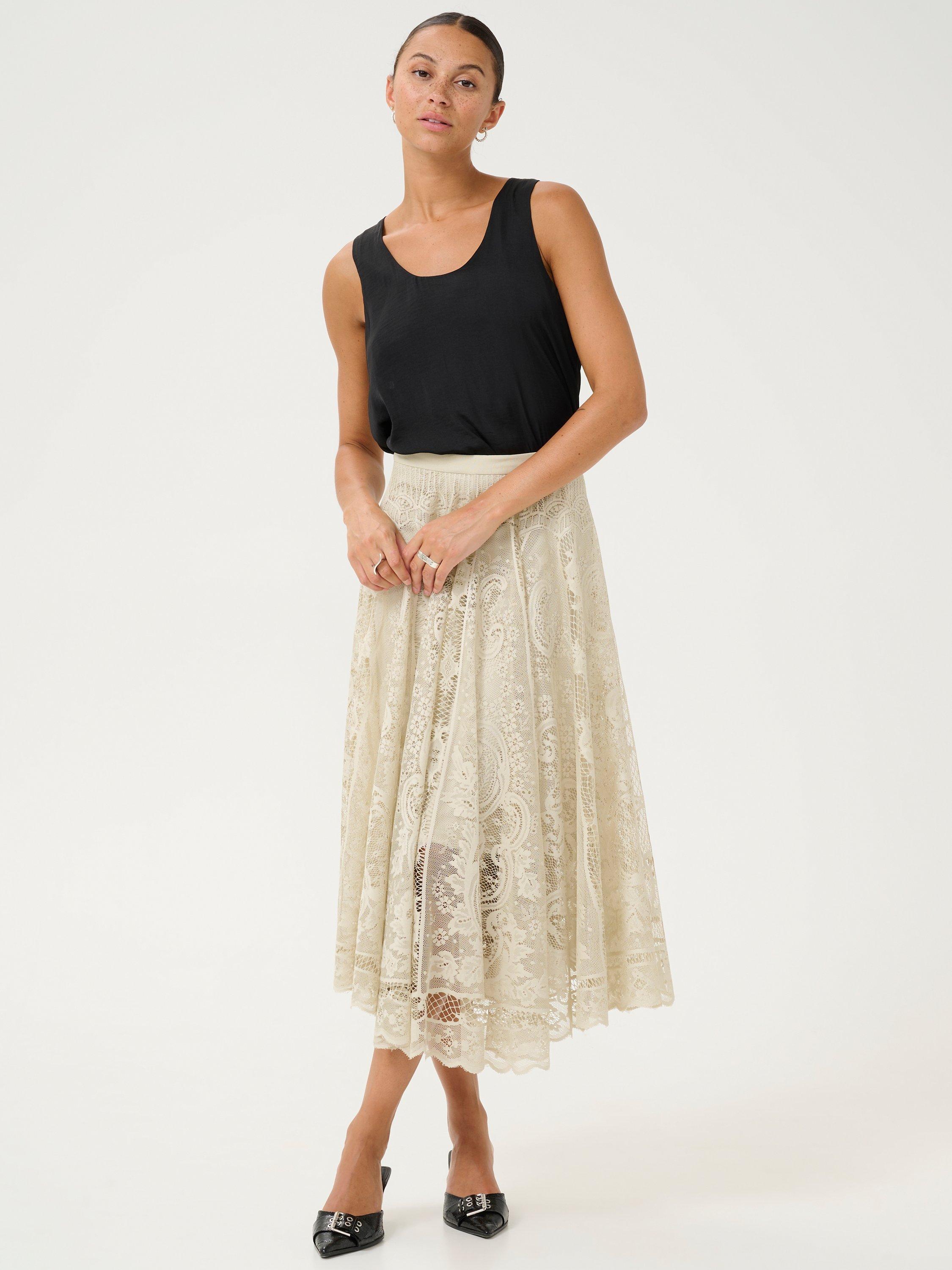 Product image 2 of 5, which shows KAFFE Allie Round Neck Vest, Black, 8