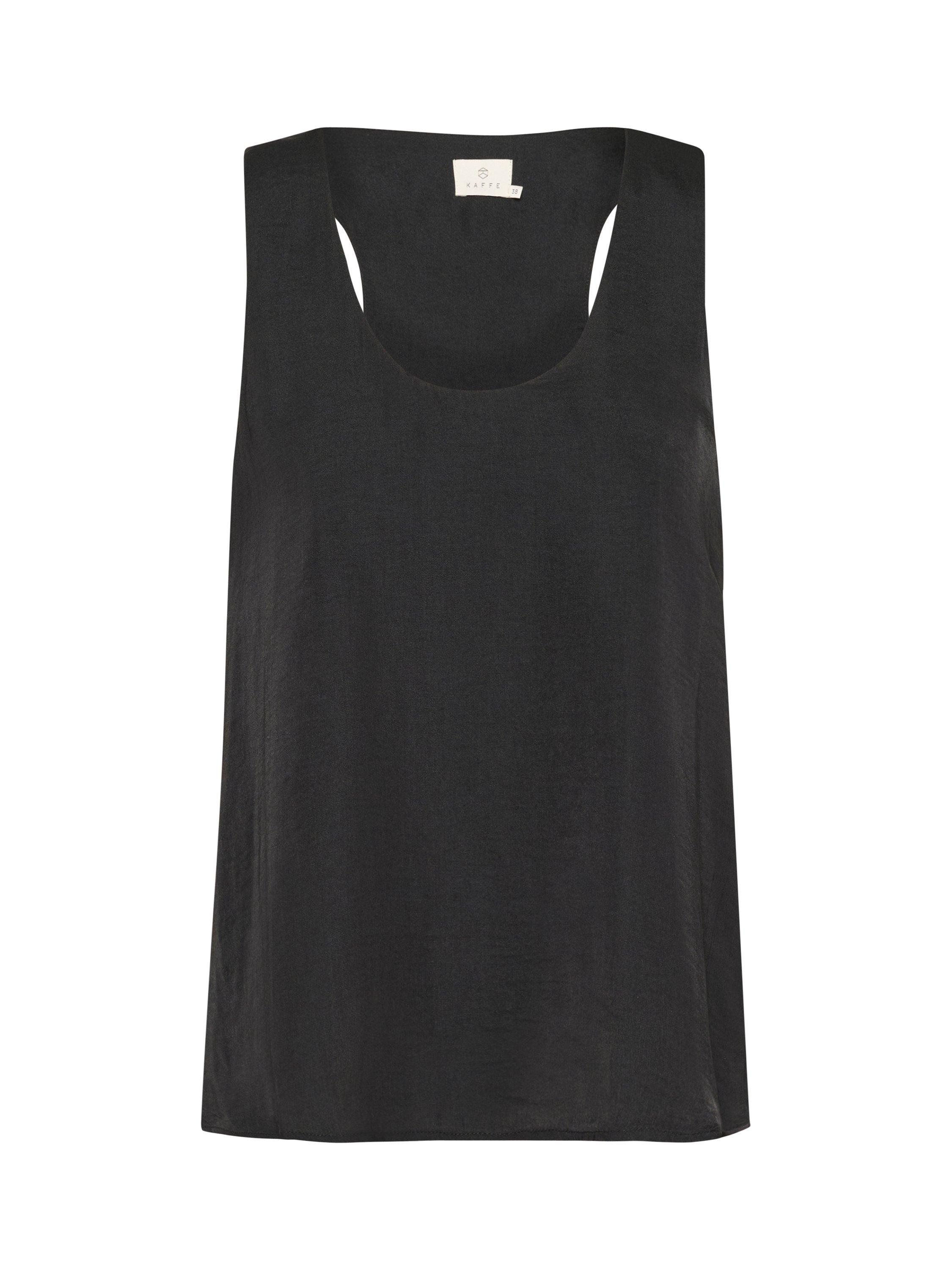Product image 4 of 5, which shows KAFFE Allie Round Neck Vest, Black, 8