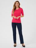 KAFFE Carna Fitted Jersey T-Shirt, Mid Red