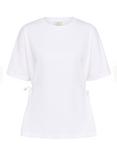 KAFFE Danny Cotton Tie Side T-Shirt, Optical White