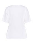 KAFFE Danny Cotton Tie Side T-Shirt, Optical White