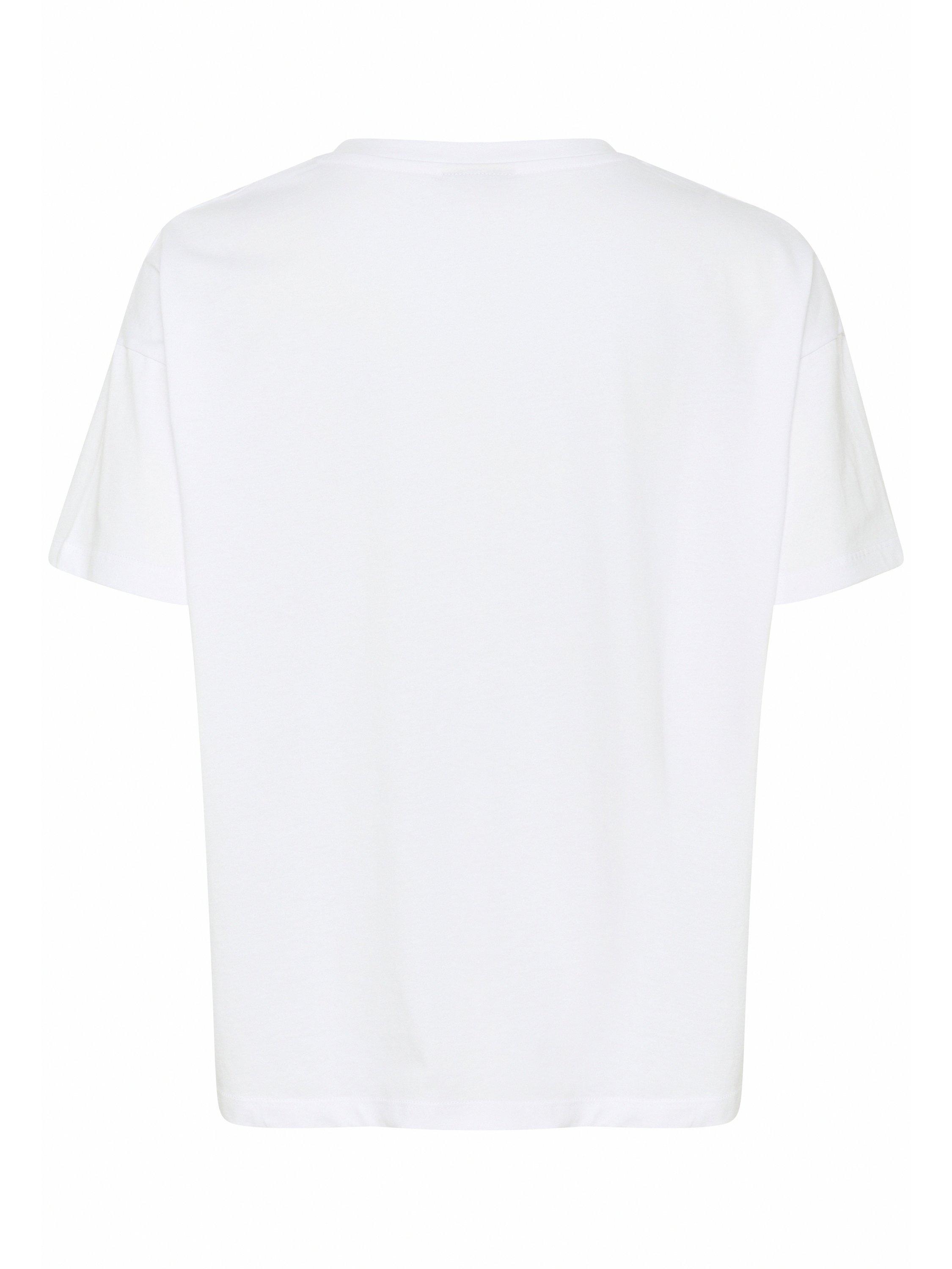 Product image 6 of 6, which shows KAFFE Fin Graphic Cotton T-Shirt, Optical White, XXL