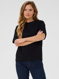 KAFFE Tomina Cotton Boxy Fit T-Shirt, Black