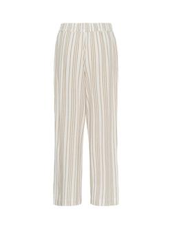 KAFFE Milia Stripe Relaxed Fit Trousers, Chinchilla - view 2, Chinchilla