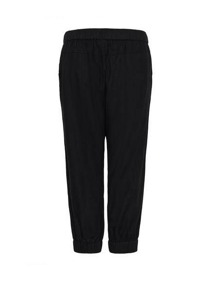 KAFFE Milia Cropped Relaxed Fit Trousers - view 2, Deep Black