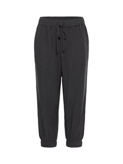 KAFFE Milia Capri Trousers, Black Oyster