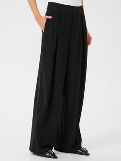 KAFFE Roxy Wide Leg Trousers, Black, Black