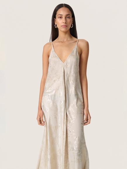 Soaked In Luxury Kitty Jacquard Strappy Maxi Dress, Grey, Grey