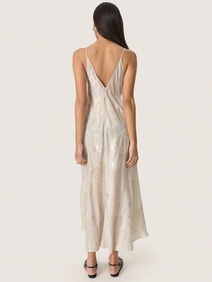Soaked In Luxury Kitty Jacquard Strappy Maxi Dress, Grey - view 2, Grey