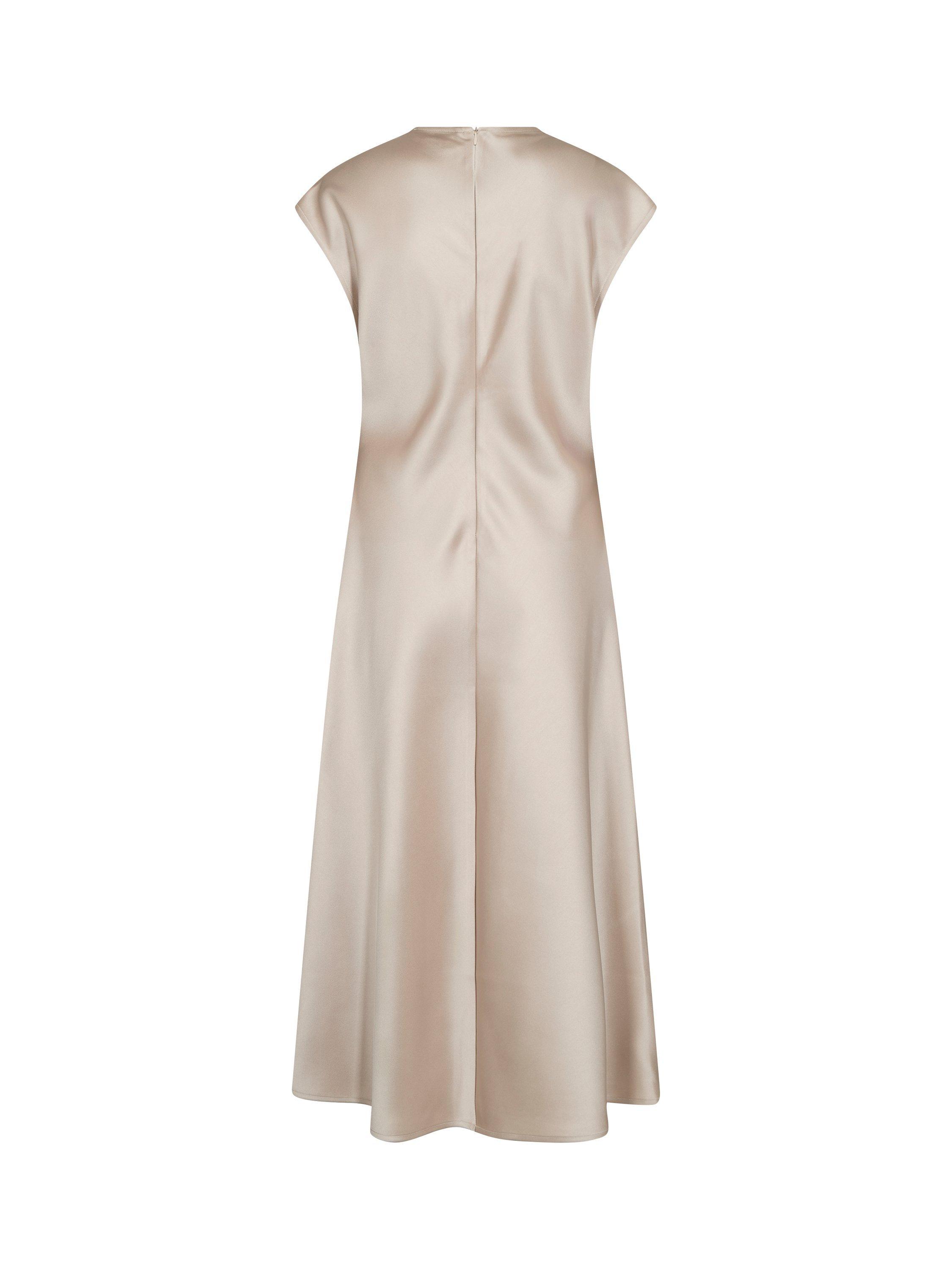 Product image 2 of 2, which shows Soaked In Luxury Liva Satin Slip Midi Dress, Taupe, XS