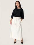 Soaked In Luxury Leodora Round Neck Top, Black