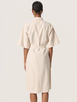 Soaked In Luxury Linnena Belted Shirt Dress, Beige - view 2, Beige