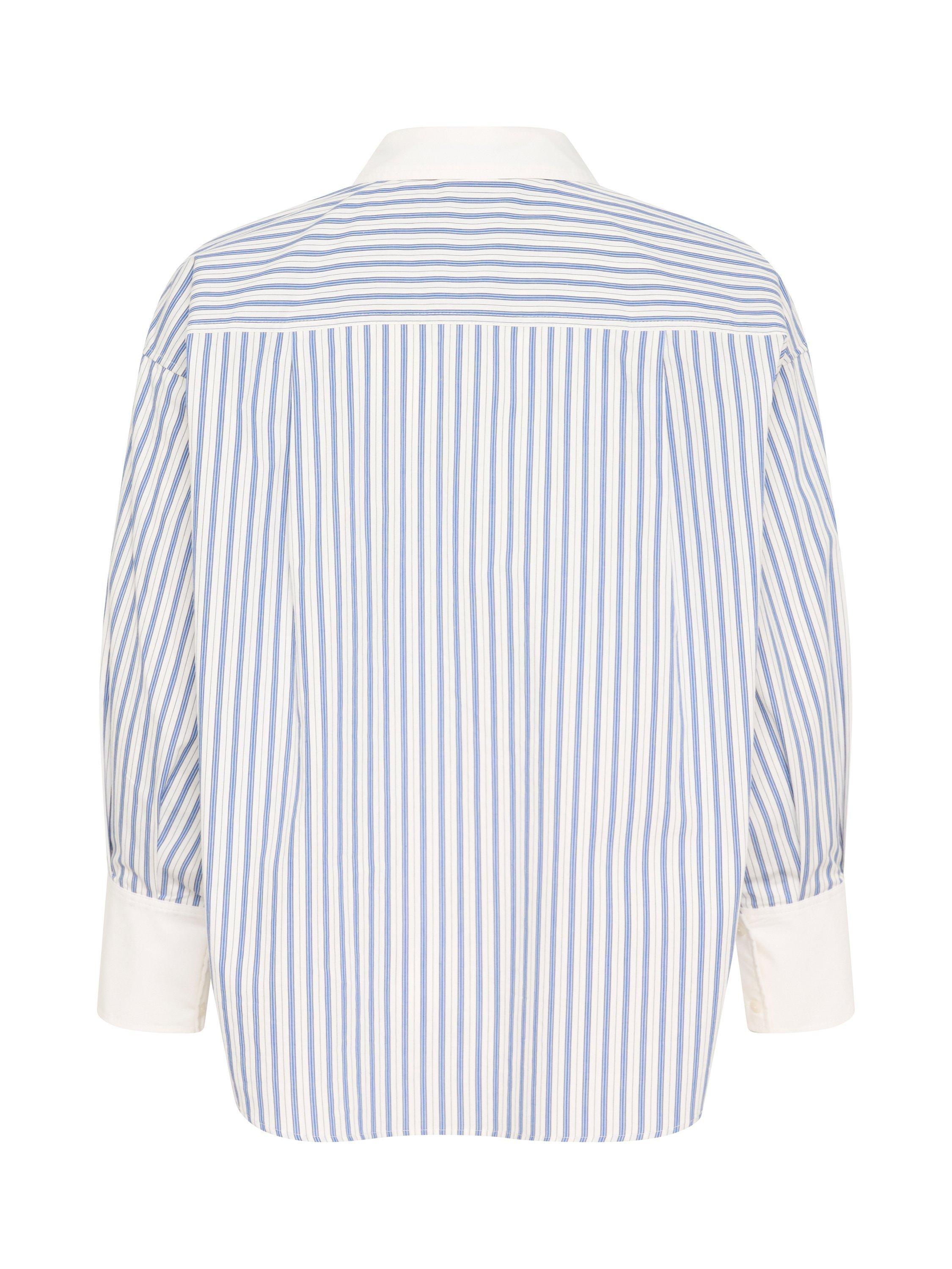 Product image 2 of 2, which shows Soaked In Luxury Mimilou Stripe Shirt, Blue/White, XS