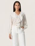 Soaked In Luxury Roya Ruffle Top, Natural Beige