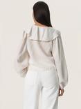 Soaked In Luxury Roya Ruffle Top, Natural Beige