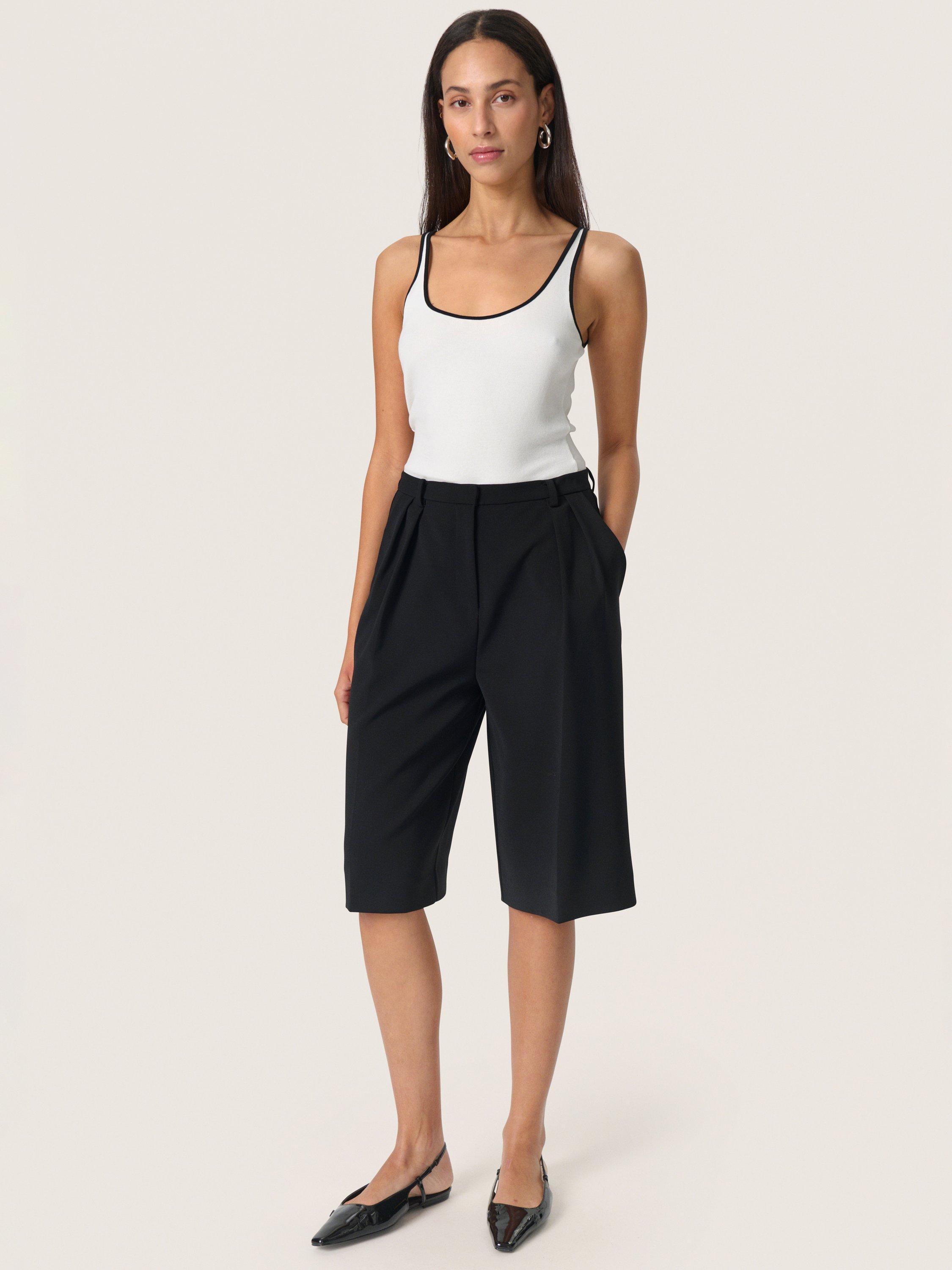 Product image 3 of 6, which shows Soaked In Luxury Malika Tailored Shorts, Black, S
