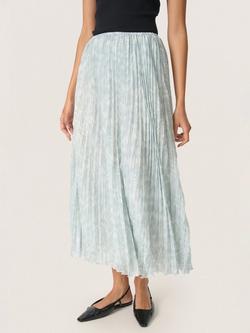 Soaked In Luxury Marta Plisse Skirt, Blue/Multi, Blue/Multi