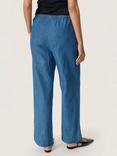 Soaked In Luxury Chamy Chambray Trousers, Blue